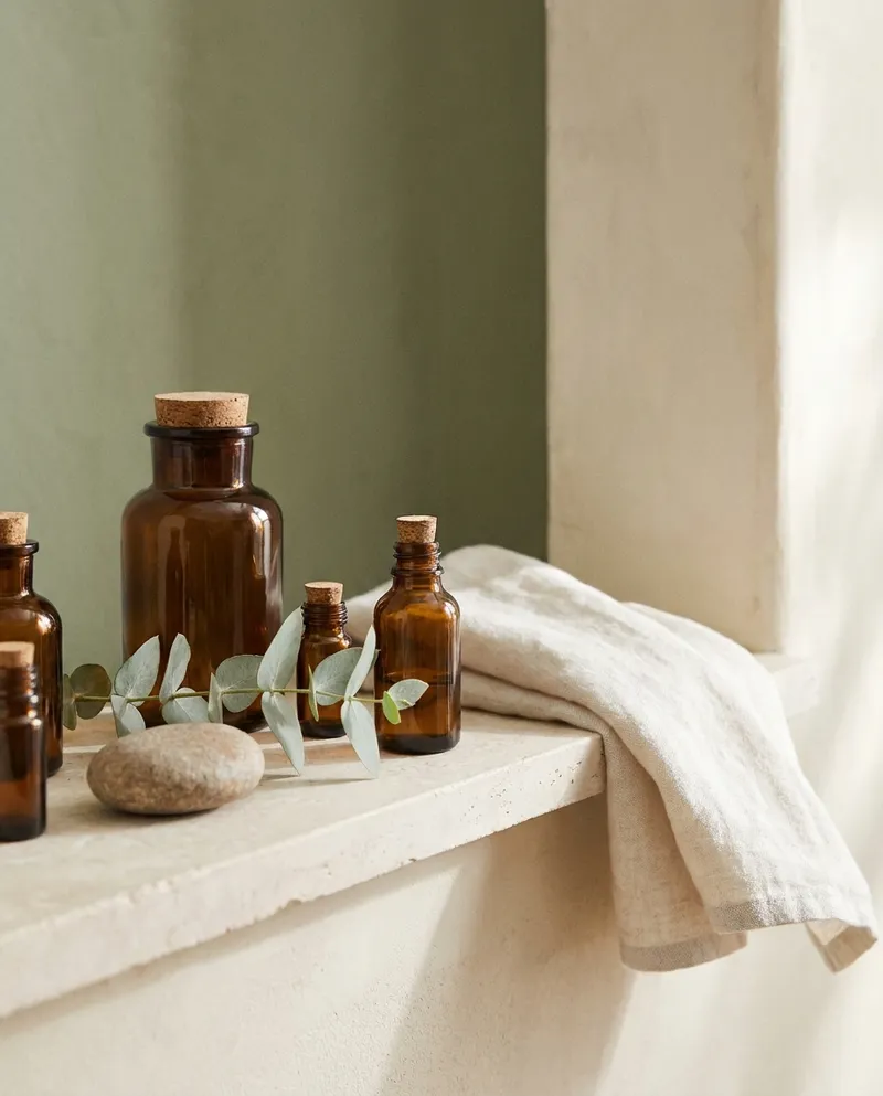 Wellness objects in soft morning light