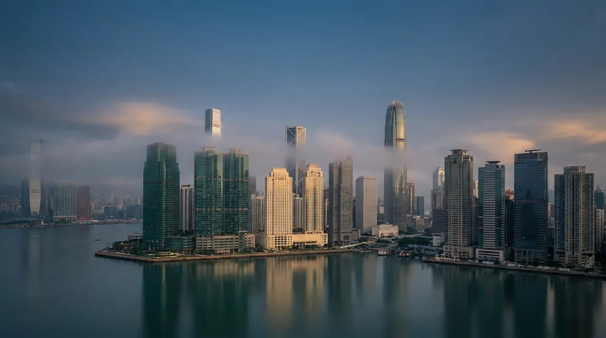 Victoria Harbour at blue hour